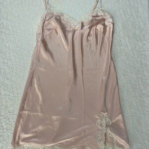 Victoria's Secret Pink Lace Satin Chemise